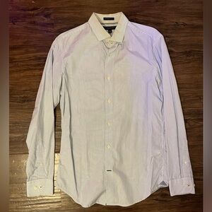 Banana Republic Blue Striped Dress Shirt